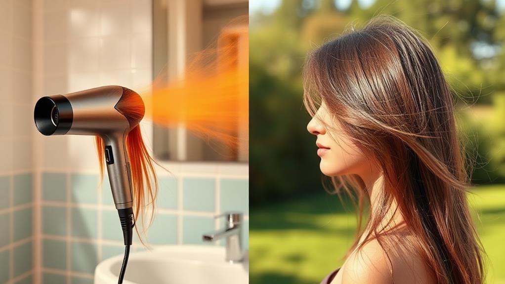 blow drying versus air drying