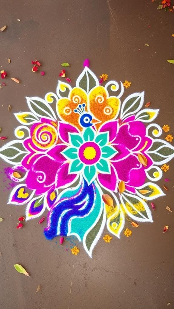 प्रकृति थीम वाले रंगीन डिजाइन