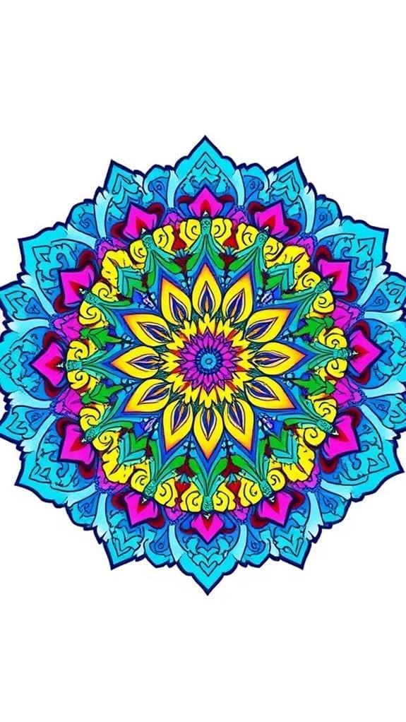 जीवंत परिपत्र पैटर्न कला