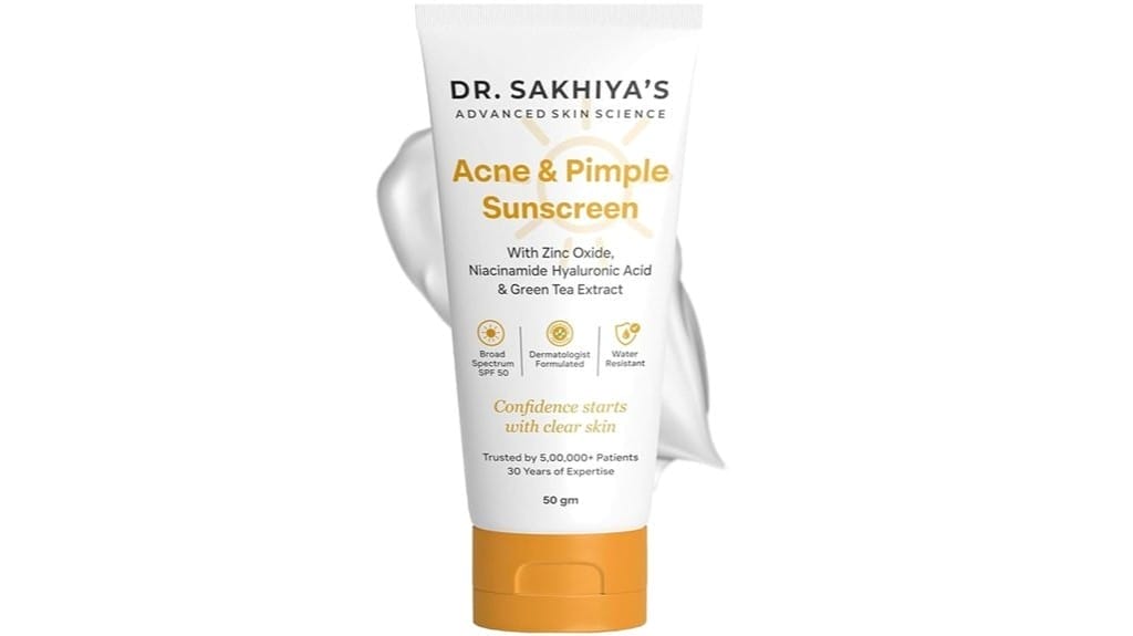 acne fighting sunscreen spf 50