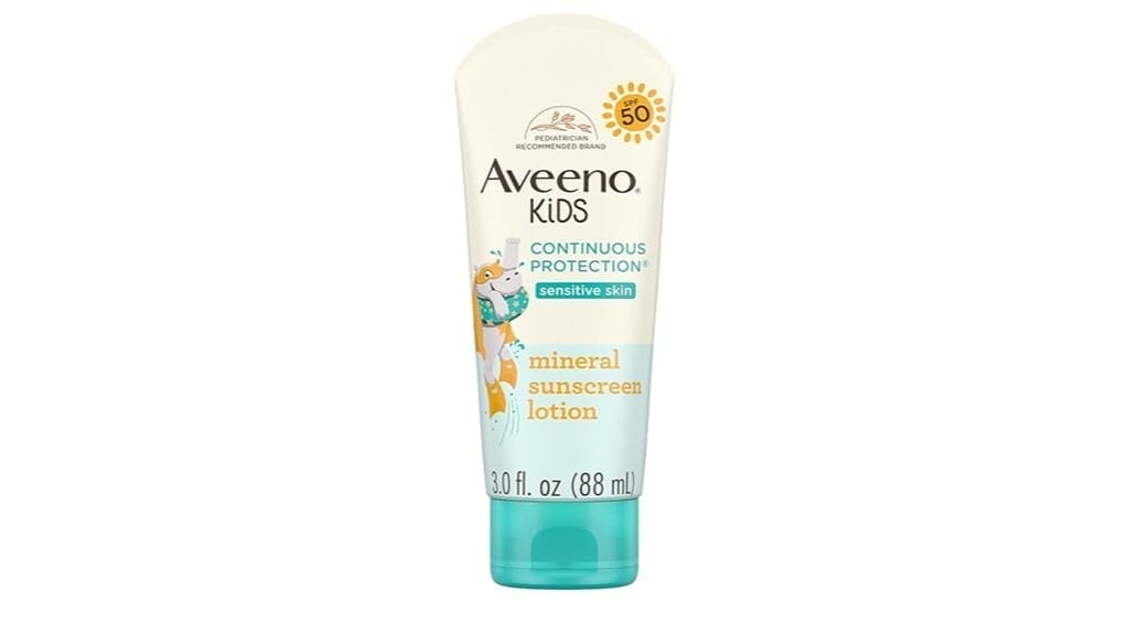 10 Best Mineral Sunscreens With SPF 50 for Sensitive Skin: Zinc Oxide Formulas You’Ll Love| Nari Nirvana aveeno kids sunscreen lotion