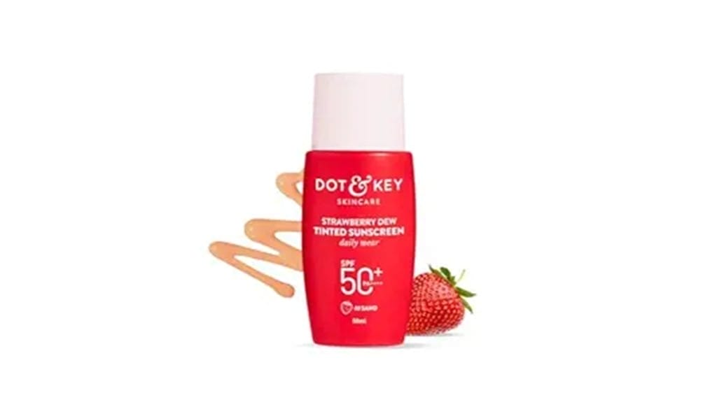 10 Best Tinted Face Sunscreens for Daily Use That Will Keep Your Skin Protected and Flawless| Nari Nirvana strawberry tinted sunscreen spf 50